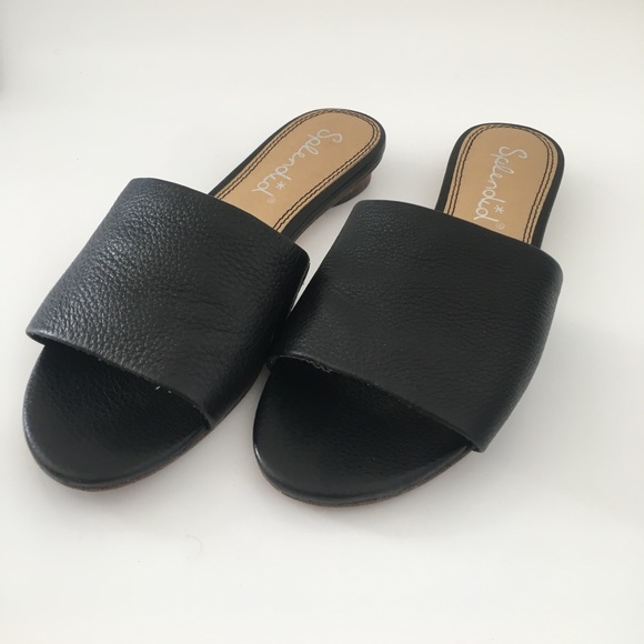 Splendid black Betsy slide sandals - Picture 1 of 8